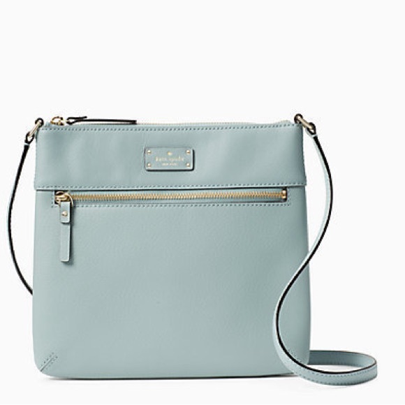 Kate Spade New York Grove Street Crossbody Bag in Light Blue Leather - Picture 1 of 9
